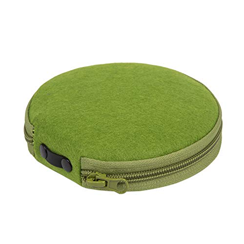 Elezay Housse de Rangement Rond en Feutre pour 20 CD ou DVD Cover