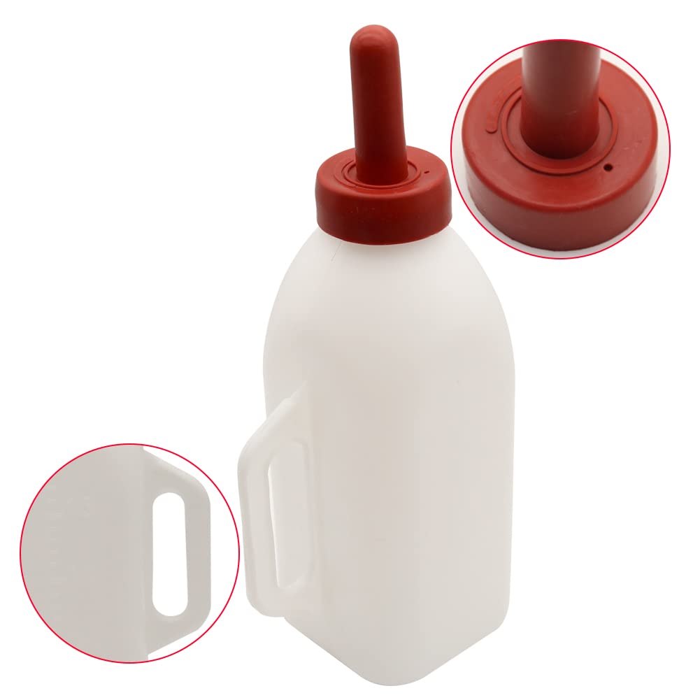 Calf Bottle with a Replacement Nipple 2.11 Quart Milk Feeder Nursing Feeding Bottle image 3 of 7 B0C3GNCJ38