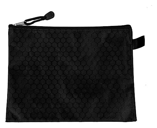EFARMA Cartella, Sacchetti con Chiusura a Zip, copertine for rapporti Borsa for Organizer con File di Documenti in Carta Stampata Sexangle in Nylon Nero A5 Cartelle di File