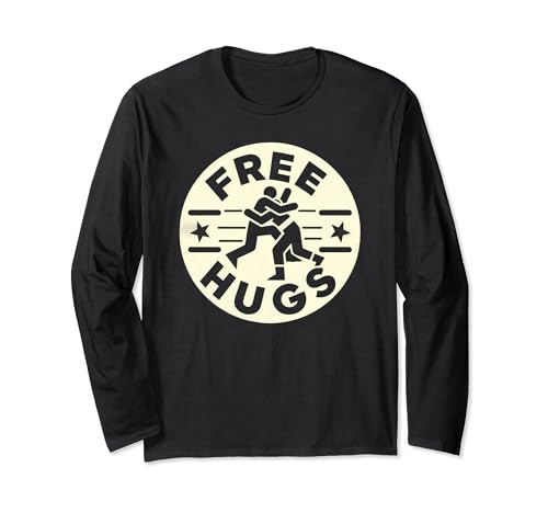 Grappling Wrestling Sport Free Hugs Cita Divertida MMA Wrestler Manga Larga