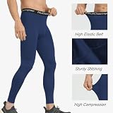 NuCamper Spodnie Kompresyjne Męskie Legginsy, Oddychające Funkcyjne, Szybkoschnące Fitness, Dopasowane w Pasie, Spodnie Sportowe, Spodnie Do Biegania, Spodnie Fitness, Spodnie Treningowe