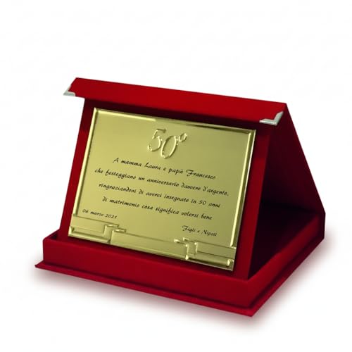 Targa Personalizzata 50° Anniversario – Nozze d’Oro | Targa commemorativa