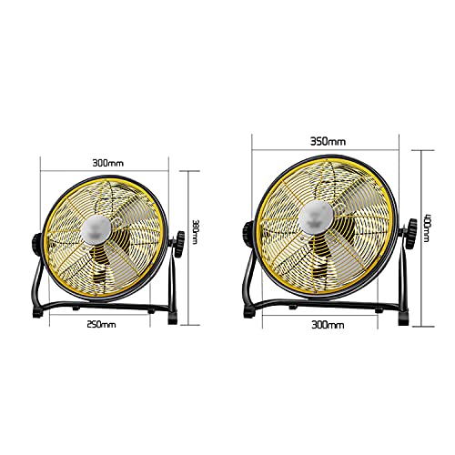 Ventilador de piso, poderoso ventilador de resfriamento de motor de alta velocidade de 35,5 cm, vent