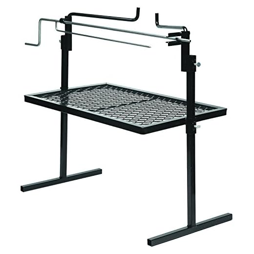 Texsport Heavy Duty Adjustable Outdoor Camping Rotisserie Grill and Spit