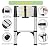 DEZEX Telescoping Ladders 8.5 FT Aluminum Ladder - One-Button Retraction Collapsible Telescopic Ladder for Home,RV,Attic & Loft, Lasts 330 LBS with 2 Triangle Stabilizers