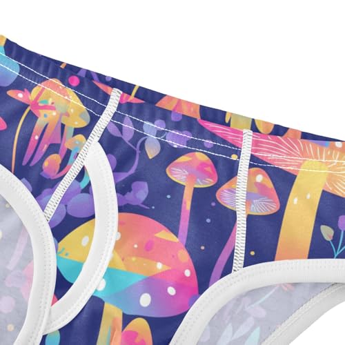 KLL Trippy Mushrooms Rainbow Boys Toddler Cotton Athletic Underwear Cute Children Undies4
