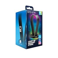 STEALTH LED Light Up Gaming Headset Stand in Black for PS4, PS5, XBOX, Switch and PC - USB Powered with 12 RGB Effects