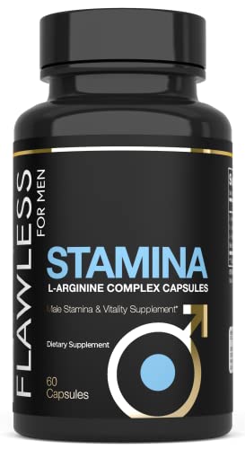 FLAWLESS FOR MEN Stamina | Extra Firm Hard On Pills | Fast Acting L-Arginine, L -Citrulline & Nitric Oxide Supplement for Men | Promotes Male Vitality, Blood Flow and Endurance | 60 Capsules