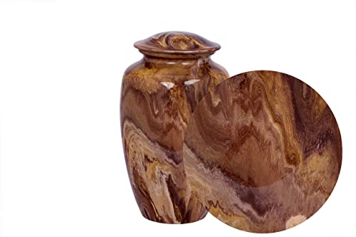 Medsurgic Adult Cremation Urn For Human Ashes Perfect Tribute To Honor Your Loved One - W Velvet Bag (Brown) #TOP4