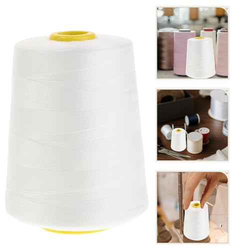 Hilo de coser de algodón 2 rollos 5000 yardas blanco miniatura 7