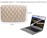 ZhaoCo Puffy pokrowiec na laptopa 13-14 cali, miękki, lekki, ochronny futerał z kieszenią na notebooka MacBook Air/MacBook Pro 33.0 cm 14 cali - różowy