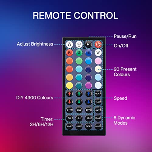 Olafus Rgb Flood Light 25W, 16 Million Diy Color Uplighting Of New Year Decoration, Ip66 Waterproof Led Spotlight 44 Key Remote, Dimmable Uplight For Events Chirstmas Halloween Yard Outdoor Indoor #TOP4