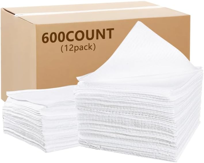 Toalhas faciais descartáveis OHOO para limpeza e remoção de maquiagem, 25,4 cm x 30,48 cm, 600 unidades