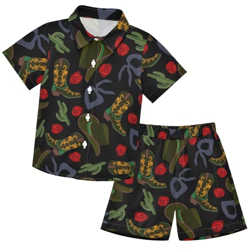 Image of visesunny Boys 2 Pieces T-shirts and Shorts Floral Tops & Shorts Summer Outfits 3-10 Years Clothes