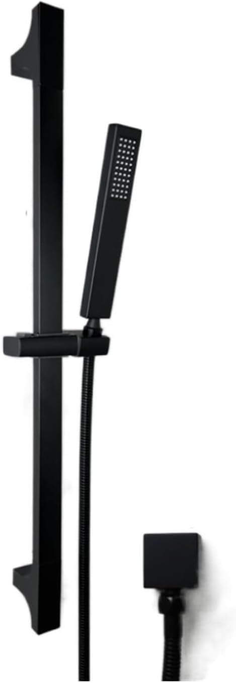 Sliding Bar Set 1/2/3 Functions Brass ABS Plastic Handheld Shower Matt Black Stainless Steel Adjustable Bar Bathroom Accessories(Set 2 with Outlet)