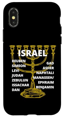 Carcasa para iPhone X/XS Tribus de Israel Menorah