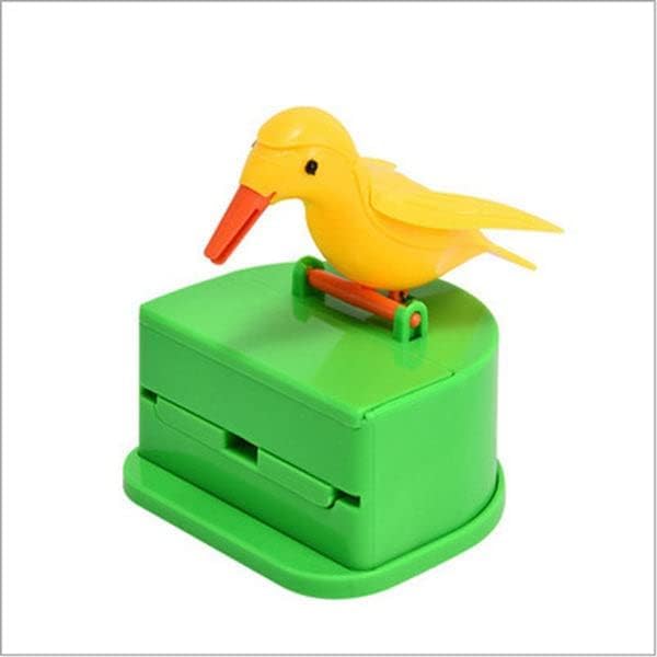 BELARO Woodpecker Toothpick Dispenser, Cute Little Bird Push-Type Automatic Toothpick Holder Bird Toothpick Dispenser, Telescopic Toothpick Box for Home with a Toothpick Box.