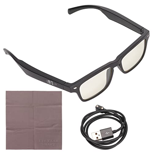 Smart Glasses, Sunglasses with Touch Voice Control Stereo Waterproof Wireless Sunglasses for Driving and Running (Anti-Blue Light)
