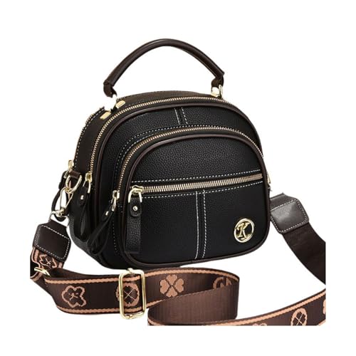 Easiotward Crossbody Bag, Bousalutend-Classic Multifunctional Compartments Adjustable Wide Shoulder Strap Leather