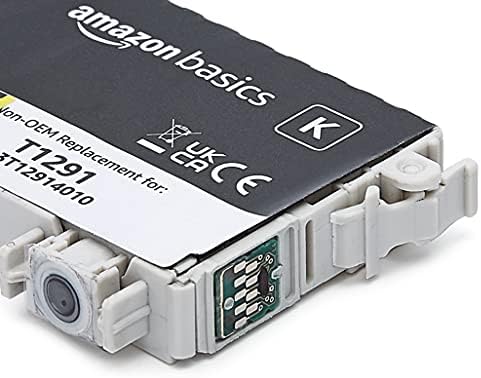 Amazon Basics Remanufactured Standard-Yield Inkjet Cartridge, Replacement for Epson T1291, Standard, Black, Pack of 1