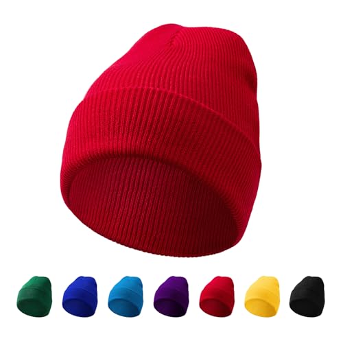 Zando Toddler Kids Red Beanie Hat for 0-12 Years...