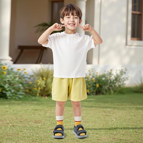 Image of MK MATT KEELY Unisex Kids Summer Slide Sandals Baby Comfort Anti-Slip Open Toe Adjustable Walking Beach Shower Shoes for Boys Girls