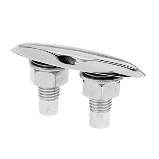MagiDeal 5 inch / 125mm 316 Stainless Steel Flush Mount Pop Up/Pull Up/Retractable Cleat for Dock Boat Marine