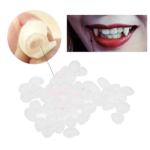 image for SUJING Fake Teeth False Teeth, Vampire Teeth Fangs Dentures Cosplay Pr