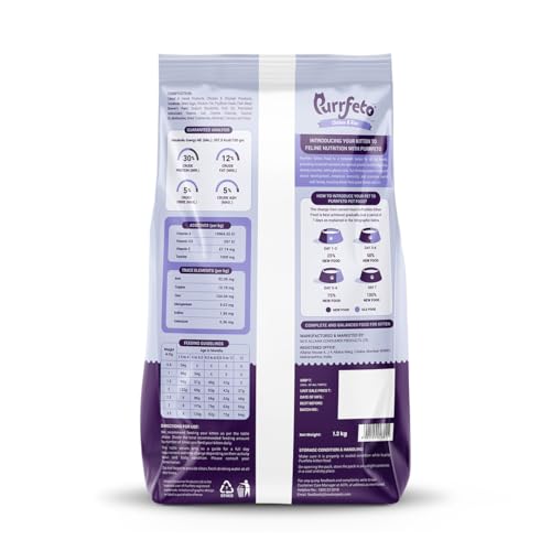 Image of Purrfeto Kitten Dry Cat Food | Chicken & Rice | 1.2 kg |40% Reduction in Urinary Tract Diseases | Promotes Brain & Vision Development | Enhances Immunity |Improves Digestive Health