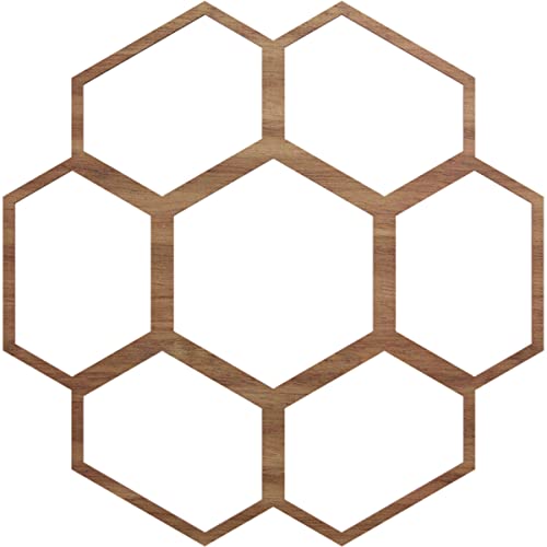 Image of Ekena Millwork 28 inchOD x 9 7 /8 inchID x 3 /8 inchT Florin Wood Fretwork Pierced Ceiling Medallion, Walnut