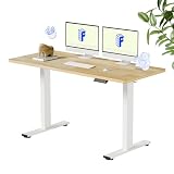 FLEXISPOT 55" x 24" Solid Wood Standing Desk, White Frame