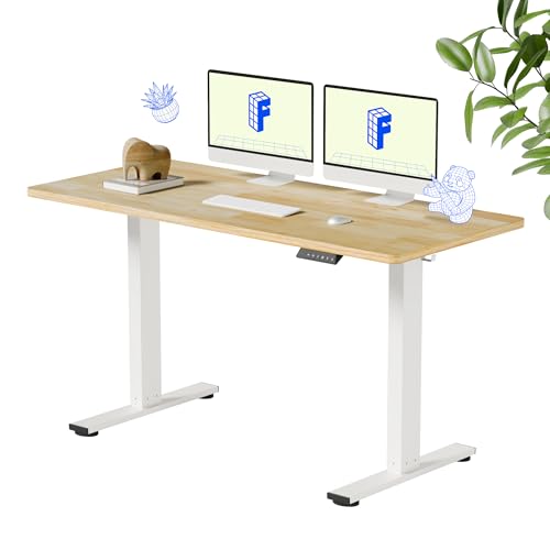 FLEXISPOT EN1 Adjustable Wooden Standing Desk (White)