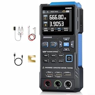 Honseadek Cavo Dati LC1020E Tester Portatile Digitale a Ponte, Tester Digitale a Ponte, Tester ESR, Resistenza Capacità Induttanza, Precisione di Base (LC1020E in Italiano)