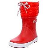 Material exterior: Caucho Aigle Giboulee, Botas de Caucho, Unisex niños, Rojo Rouge Blanc, 36 EU