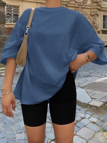Image of Trendy Queen Womens Oversized T-Shirts Short Sleeves Workout Tops | Casual Summer Gym Tees Plus Size Fashion Clothes 2026