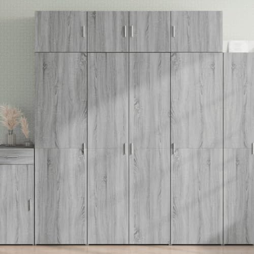 LAPOOH Armario de Madera ingeniería Gris Sonoma 80x42,5x225 cm, Armarios Dormitorio, Armario Ropero, Roperos De Dormitorio, Armario para Habitación - 3281355