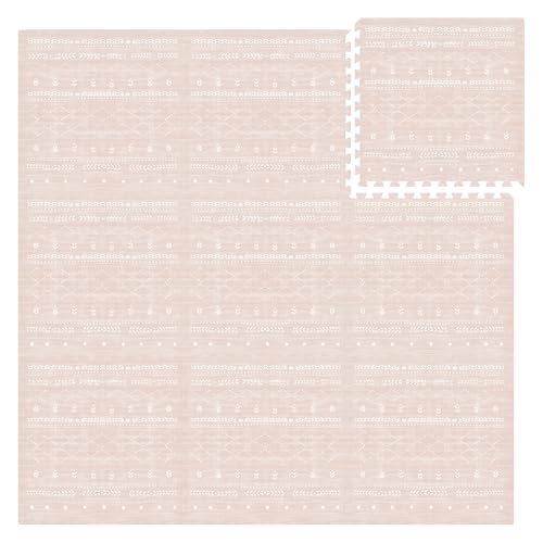 Image of Lillefolk Baby Play Mat for Floor – 6x6ft Dusk | Soft Non Toxic Premium EVA Foam Tiles for Tummy Time, Crawling & Playroom – Waterproof Interlocking Floor Mat for Babies & Toddlers (9 Tiles)