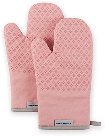 KitchenAid Asteroid Oven Mitt Set, Dried Rose