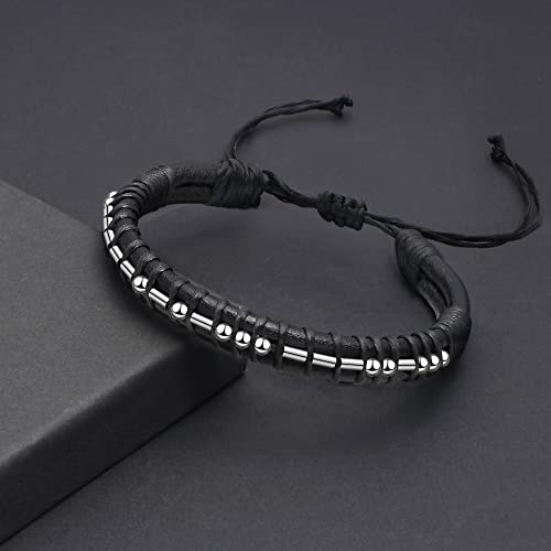 Joycuff Valentine's Day Gifts For Husband Men,Morse Code Bracelet For Men,Father's Day Gifts For Men Husband,Men's Bracelets For Him,To My Husband Gifts From Wife #TOP3