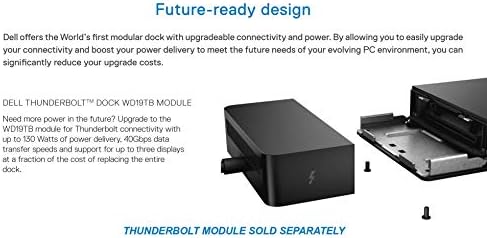 Dell WD19 130W Docking Station (with 90W Power Delivery) USB-C, HDMI, Dual DisplayPort, black — view 6