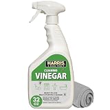 HARRIS Cleaning Vinegar 32 Fl Oz Ready to Use with Microfiber Towel