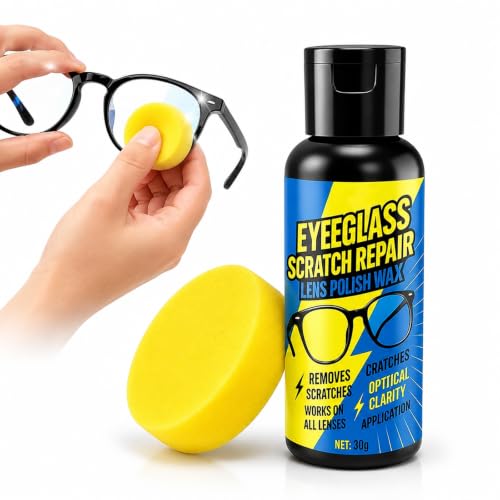 wyegey Eyeglass Scratch Remover, Lens Scratch Remover for Eyeglasses, Sunglasses and Phone Screens, Lens Care Kit for Clearer Vision