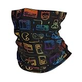 PHAYAH Máscara facial con estampado de videojuegos para videojuegos, bufanda de enfriamiento solar, pasamontañas para hombres y mujeres