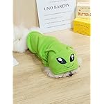 QWINEE Alien Dog Hoodie Dog Warm Jacket Coat Puppy Sweatshirt Christmas Halloween Dog Costume Cosplay Winter Dog Clothes Pet Apparel for Small Medium Dogs Cats Kitten Solid Green L - Image 3