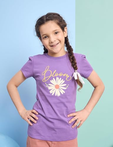Image of Amazon Brand - Symbol Girls 100% Cotton Graphic Printed Half Sleeves Regular fit T-Shirt
