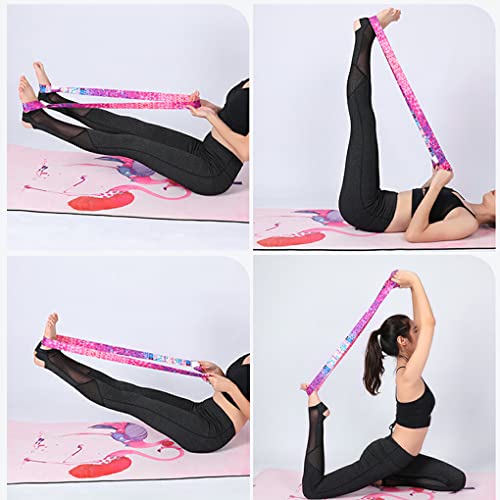 XUSIJAKQ1 Tapete de ioga para carregar cobertor grande com tira elástica antiderrapante cinto ajustá