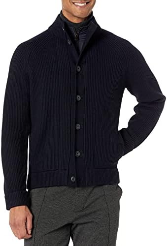 Vince Men's Ribbed Sweater Jacket 