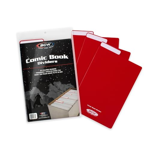 Intercalaires de bande dessinée pour CD BCW rouge pour le classement