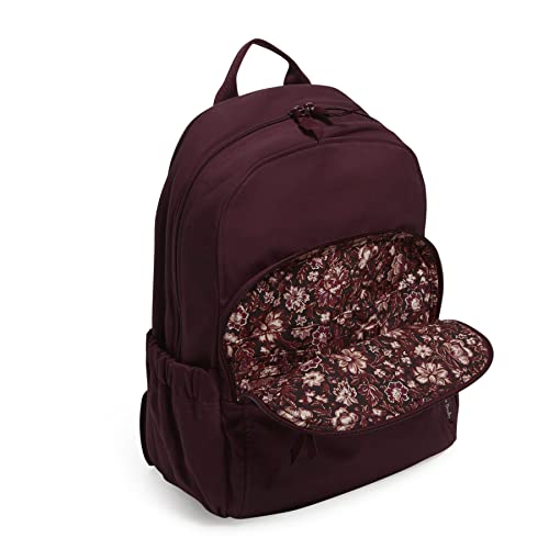 Image of Vera Bradley Women's Campus Backpack, Cotton, Mulled Wine, One Size