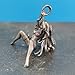 Brass Sitting Posture Sexy Legs Naked Women Miniature Statue,Black Metal Beauty Sculpture Figurines Body Art Key Chain Pendant Decoration